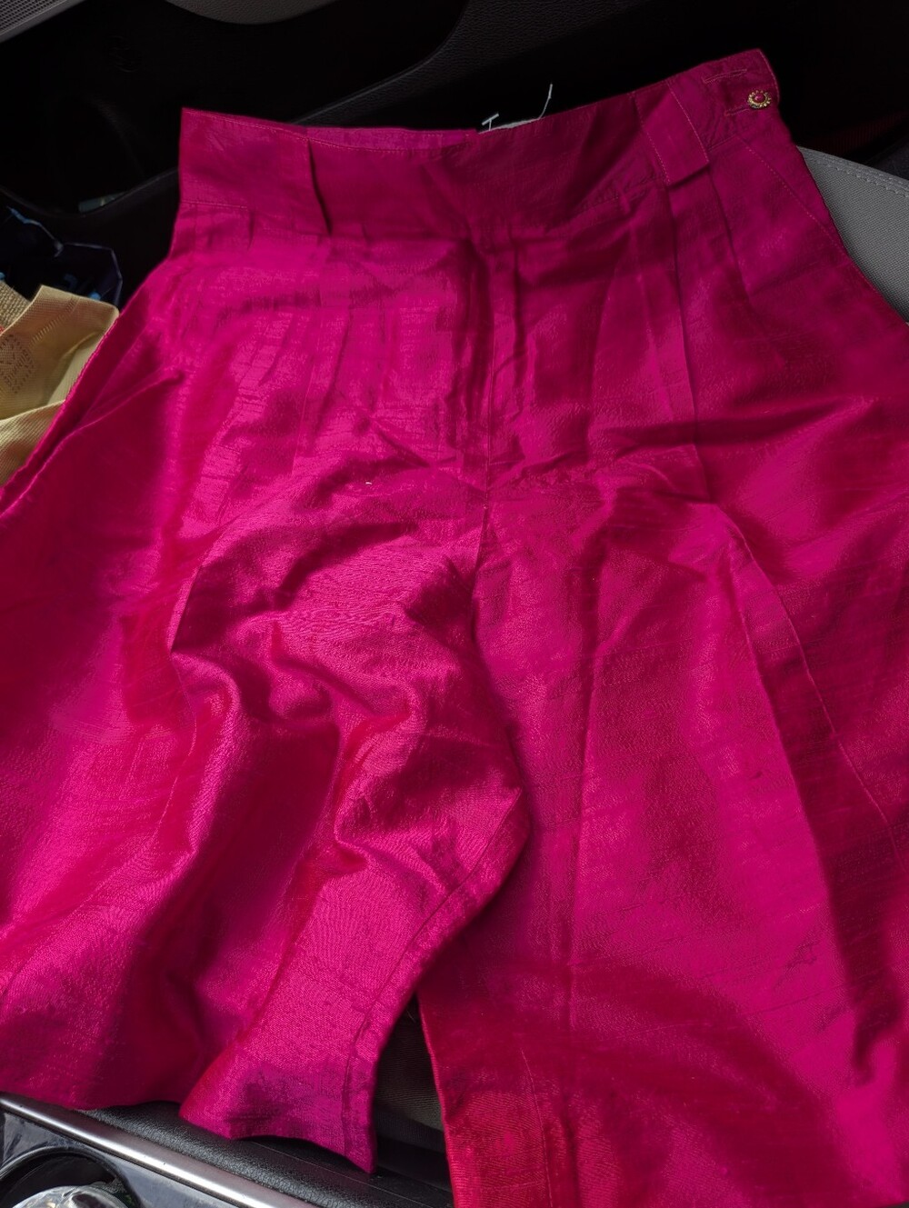 Bright Hot Pink High-Waist Skirt